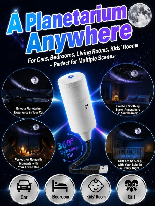 Comauo&trade; 5D Galaxy Projector with Vegas Sphere Tech: Your Room & Car, Now a Planetarium.