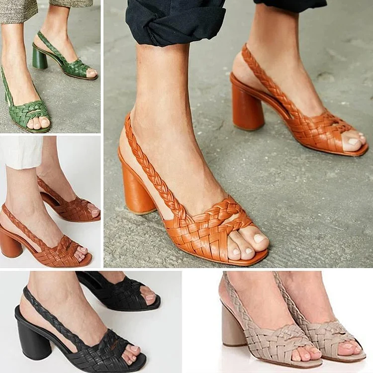 Women Elegant Chunky Heel Sandals | 168DEAL