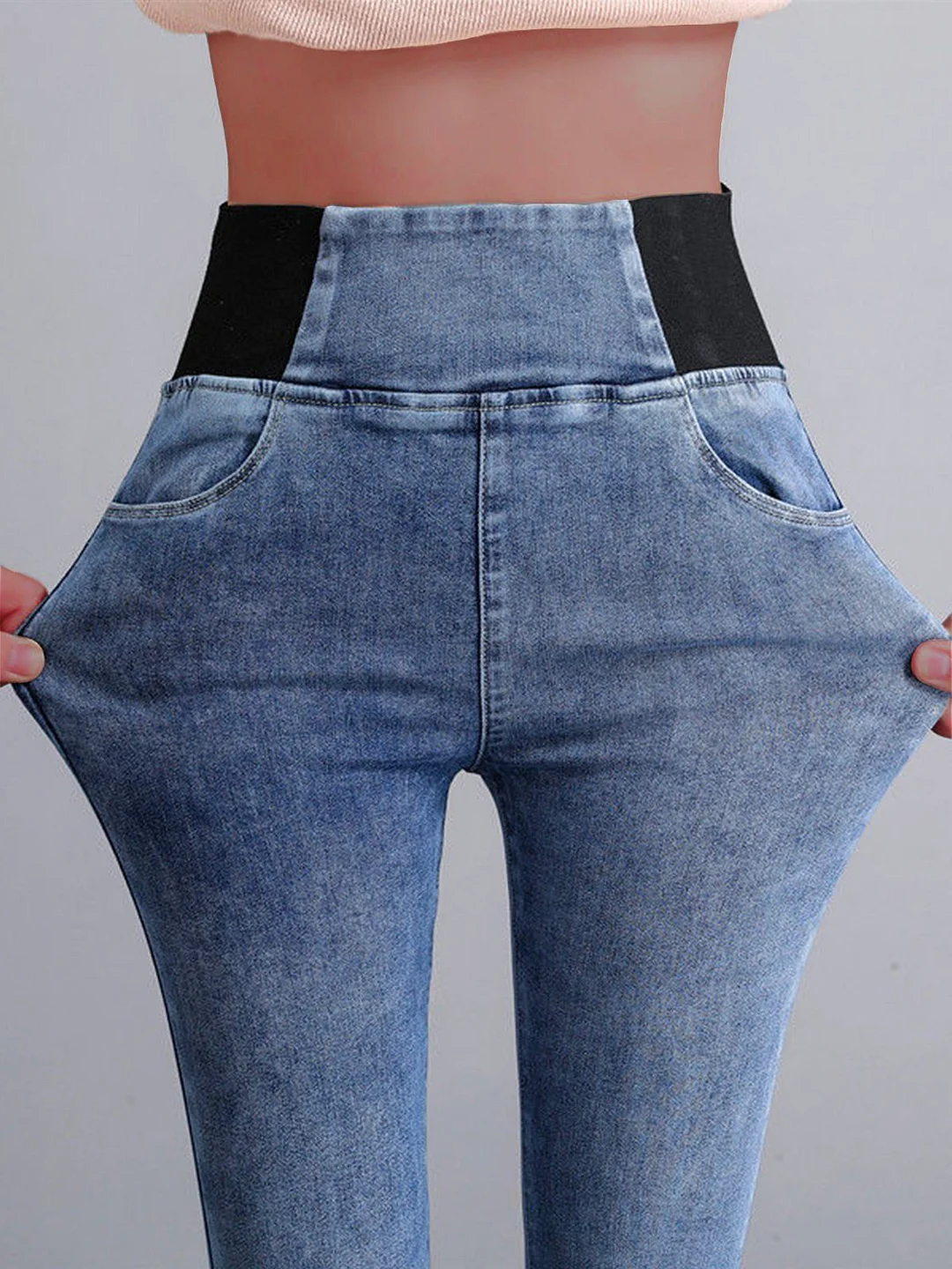Loose Plain Denim Jeans | EGEMISS