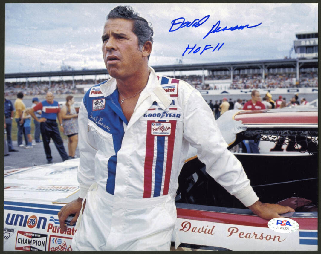 David Pearson SIGNED 8x10 Photo Poster painting + HOF 11 NASCAR LEGEND PSA/DNA AUTOGRAPHED