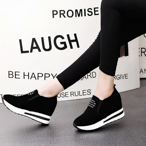 Women plus size clothing Women Shoes Creepers Casual Solid Color Round Toe Shoes-Nordswear