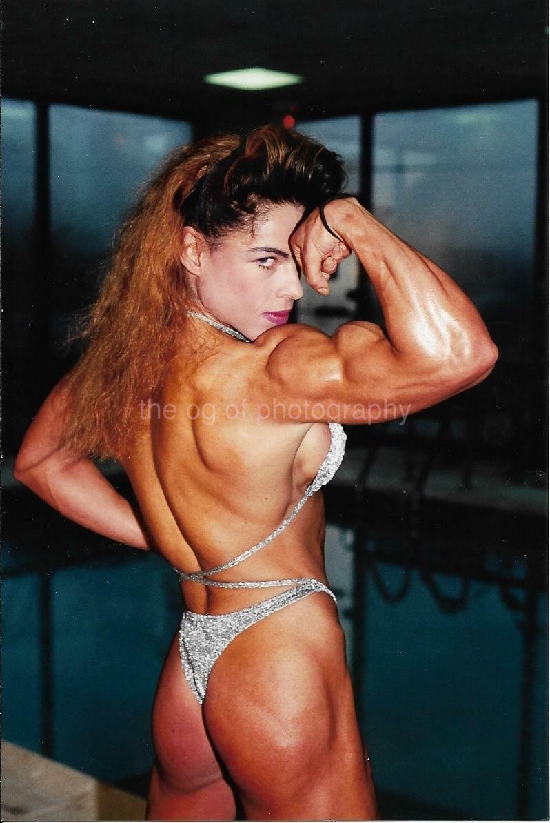 VICKI LESTANKO Female Bodybuilder 80's 90's FOUND Photo Poster painting Muscle Woman EN 18 18 K