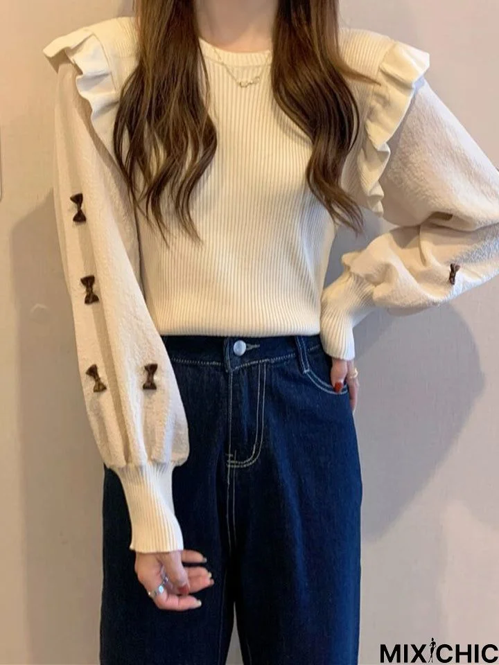 Loose Long Knit Top Stand Collar Bat Sleeve Women's Loose Pullover