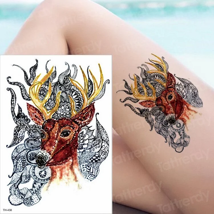 Watercolor Hummingbird Temporary Fake Tattoo Body Art Sticker Waterproof Hand Bird Tattoo for Women Arm Men Tattoos Water Color