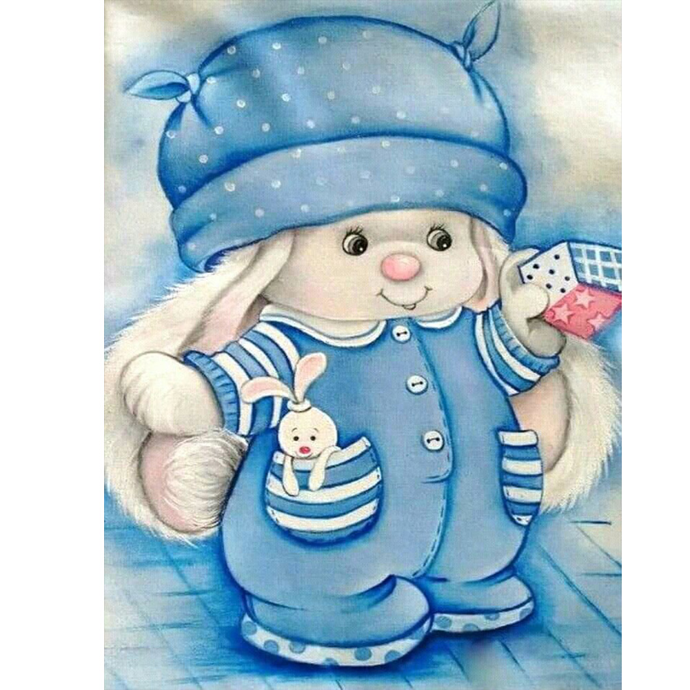 

Bunny Ears Doll - Round Drill Diamond Painting - 30*40CM, 501 Original