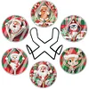 (US Local)6pcs Set Xmas Theme DIY Diamond Painting Coasters Kit with Holder Kit