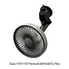 Portable Car Fan with Strong Suction and 3 Speeds Rechargeable Dashboard Cooling Air Wall Fan for Sedan SUV RV Auto Vehicles Home Windshield
