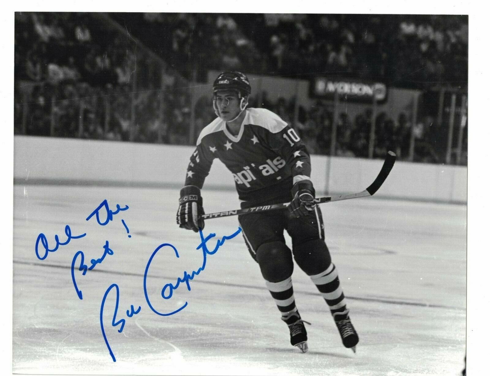 Bobby Carpenter Washington Capitals Signed 8 x 10