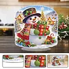 Christmas Snowman Diamond Dot Painting Ornament DIY Double Sided Acrylic