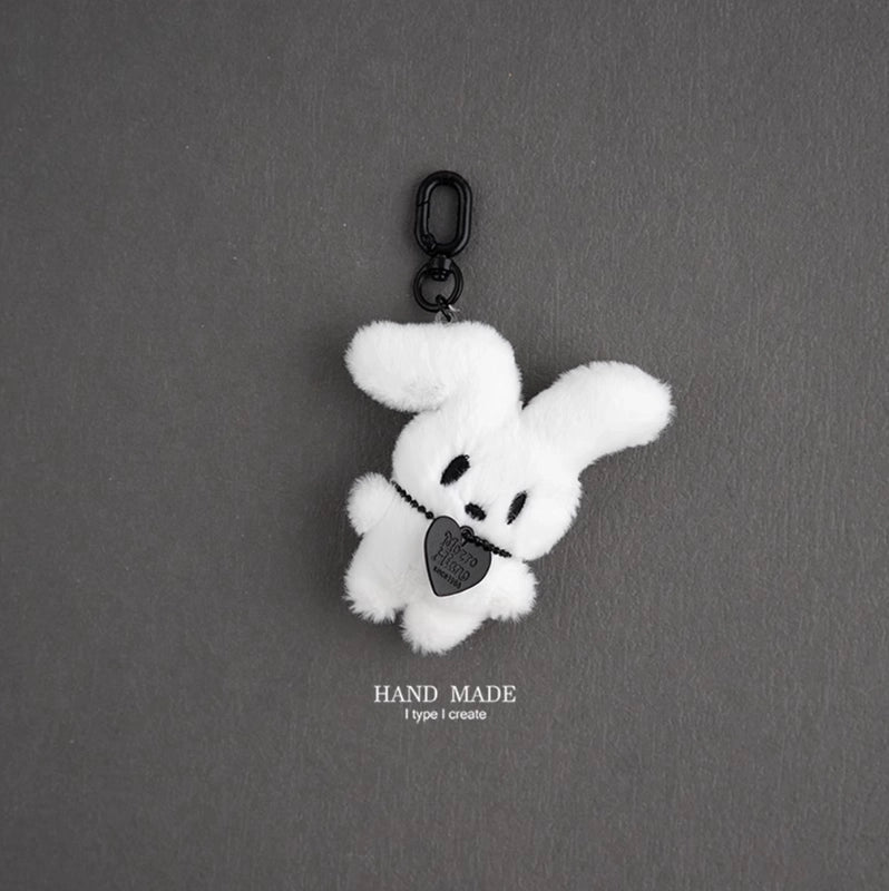 Elegant Cute Minimalist Rabbit Metal Unisex Keychain