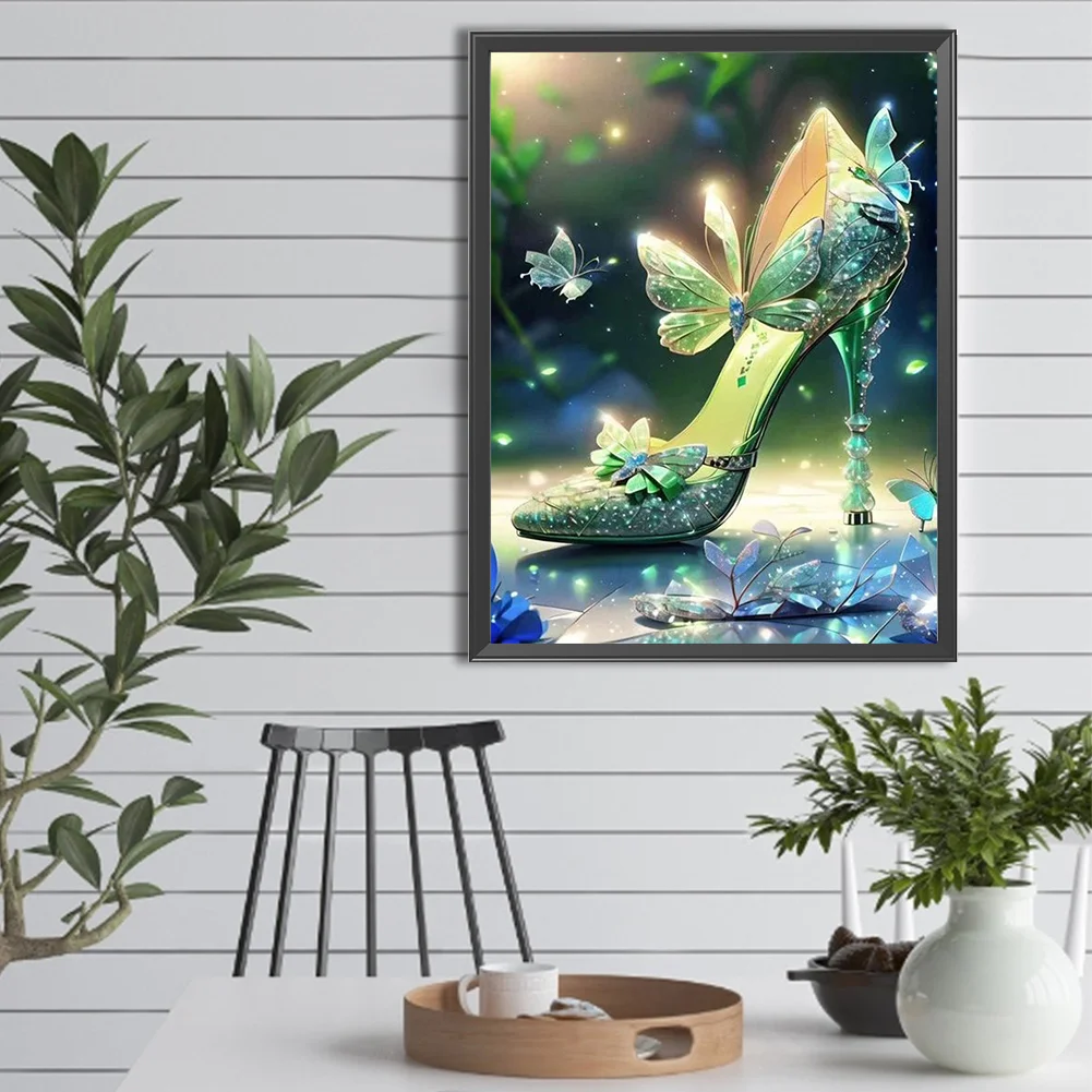 Diamond Painting - Full Round Drill - Butterfly High Heels(Canvas|30*40cm)