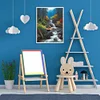 Diamond Painting-DIY Full Round Drill Forest Waterfalls（40*50CM)