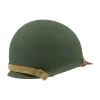 Early-WWII Fixed Loop M1 Helmet & Rayon Hawley Liner (1941 Style Set)