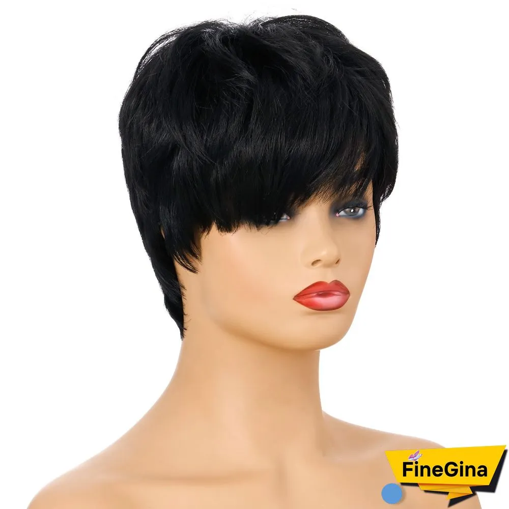 Wig Hot Selling Fashion Chemical Fiber Head Set Female Multicolor Short Hair Set