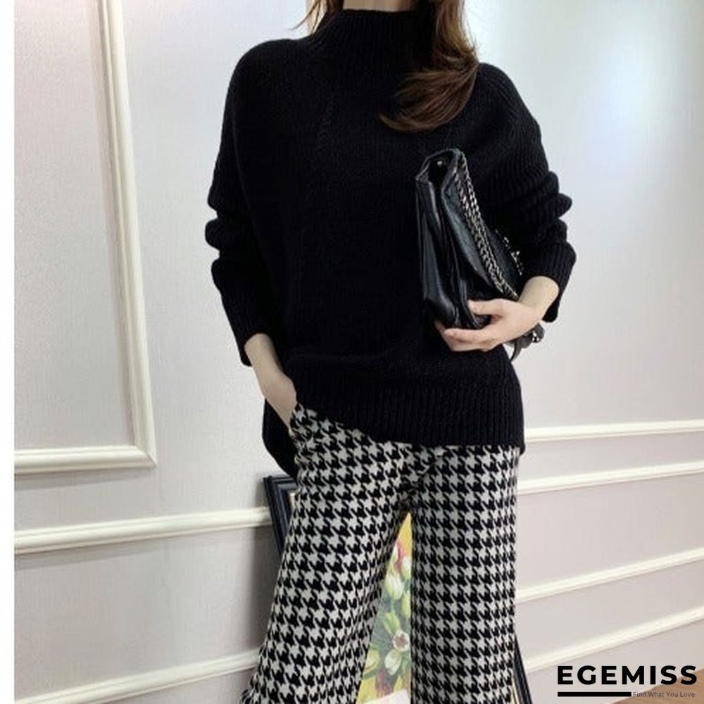 Half-neck Thick Loose Lazy Sweater | EGEMISS