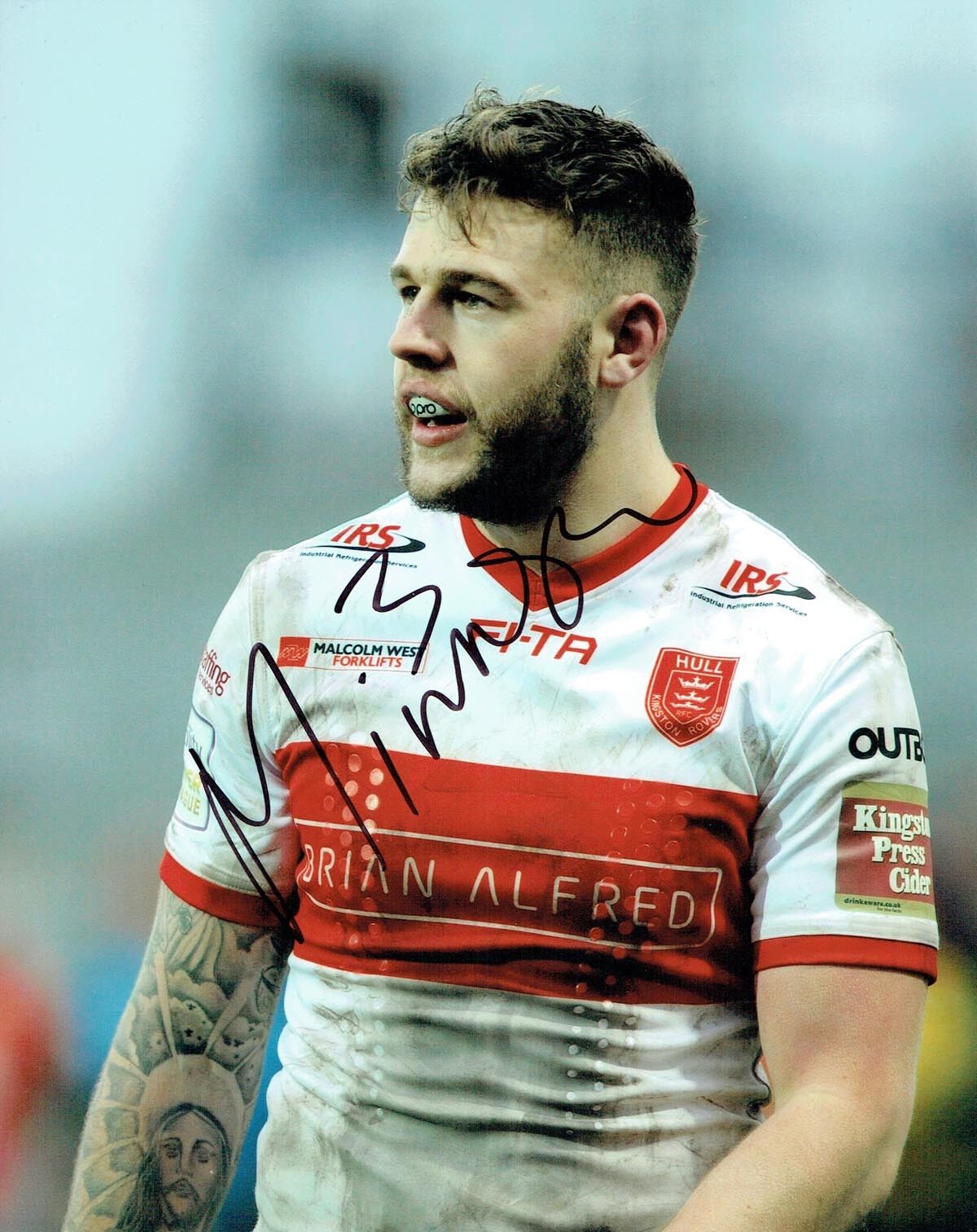 Thomas MINNS Samoan Rugby League Hull KR 2018 Signed Autograph Photo Poster painting AFTAL COA