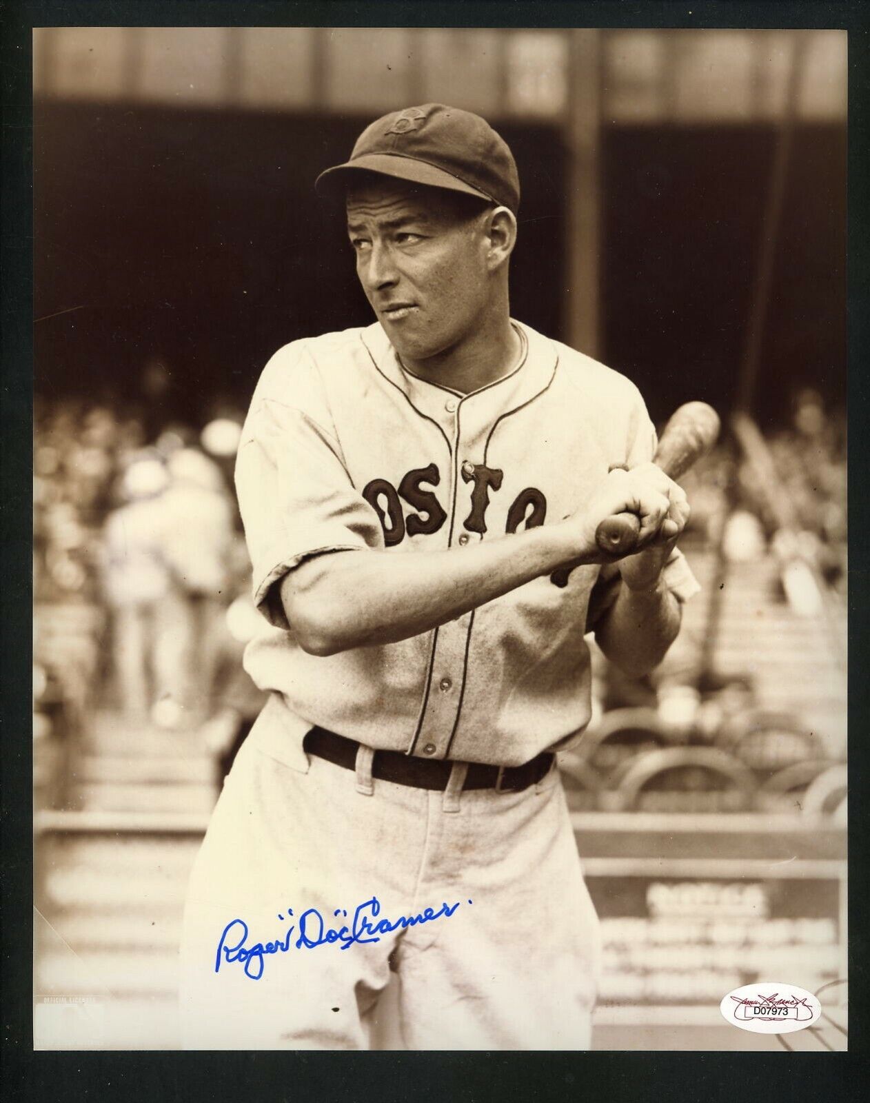 Roger Doc Cramer Signed Autographed 8x10 Photo Poster painting w/ JSA sticker card auth Red Sox