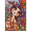 Girl With Big Eyes-14CT Stamped Cross Stitch 29*40cm/11.42*15.75in(Brand)