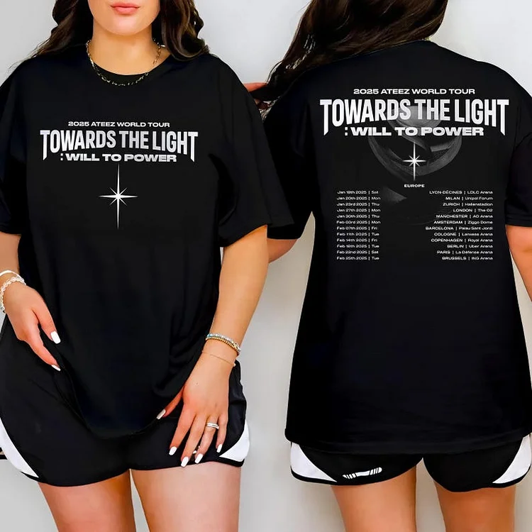 2025 Ateez World Tour Towards The Light: Will to Power Europe Shirt officialateezshop