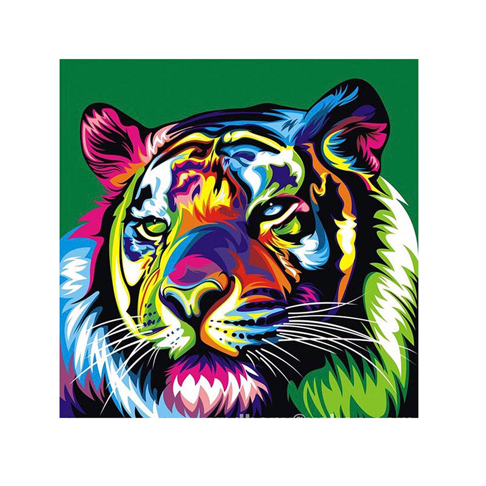 Радужный тигр картина по номерам