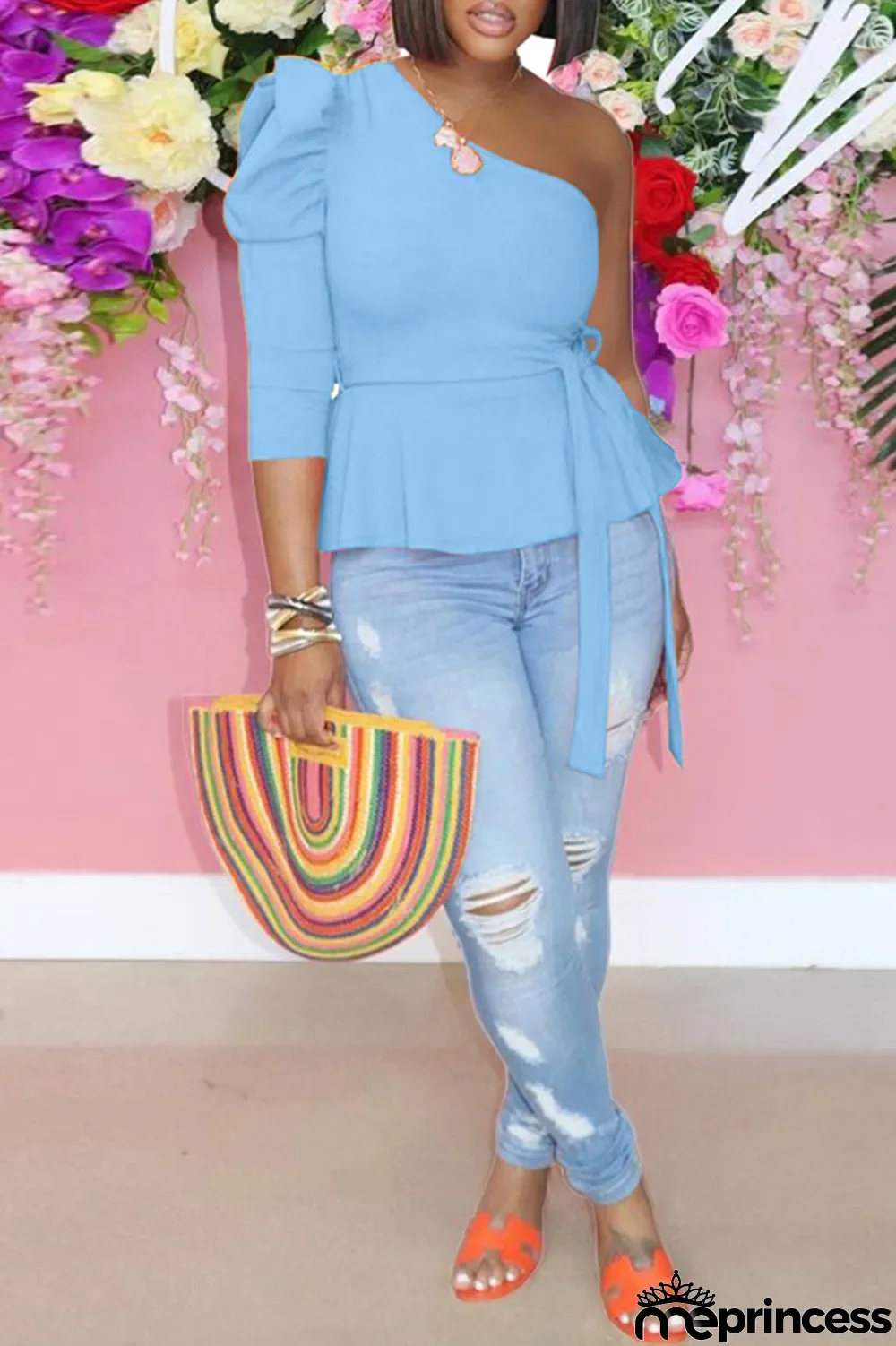 Yellow Fashion Casual Solid Backless Oblique Collar Tops