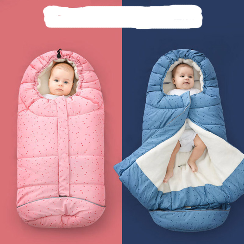 Baby Plush Sleeping Bag Kids AntiKick Stroller Sleeping Bag Reborn