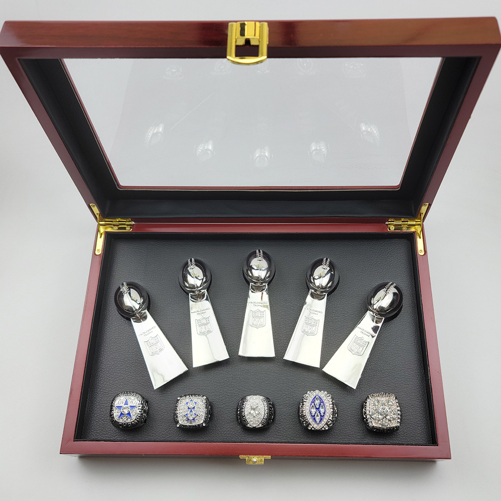 Fans custom-Dallas Cowboys NFL Super Bowl Championship Rings + Trophy  luxury set