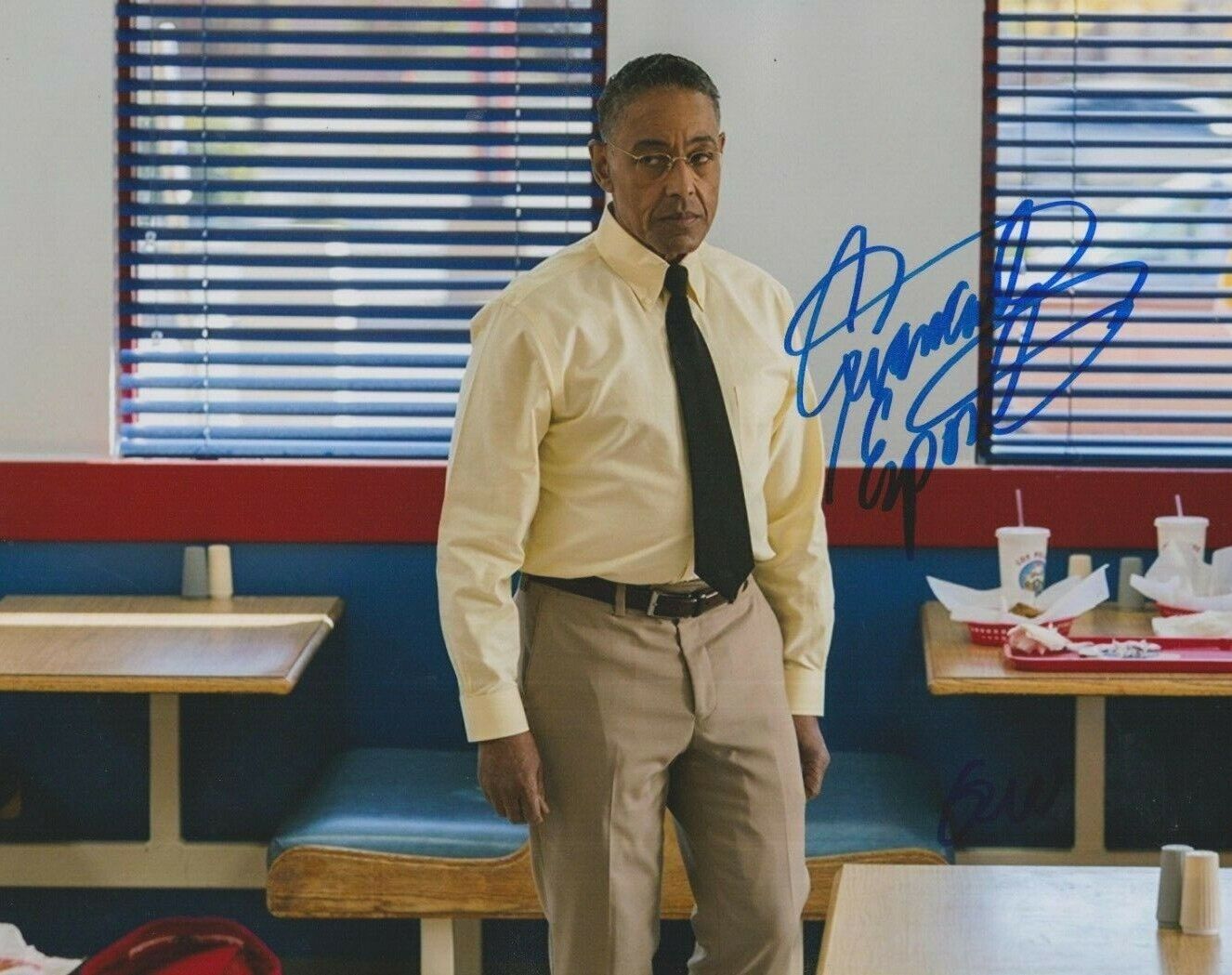 Giancarlo Esposito **HAND SIGNED** 8x10 Photo Poster painting (Breaking Bad) ~ AUTOGRAPHED