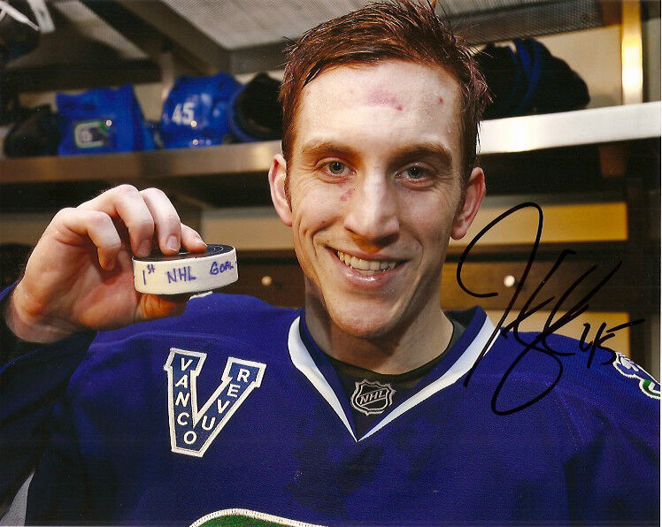 Vancouver Canucks Jordan Schroeder Autographed Signed 8x10 Photo Poster painting COA A