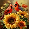 Diamond Painting -DIY Full Square Drill FLower Bird(35*35CM)