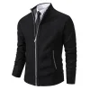 2023 New Autumn and Winter Men's Knitted Sweater Zipper Jacket