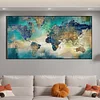 (US Only)Map Abstract Oil Paint By Numbers Kit Canvas Drawing DIY Color Pictures 80x40cm