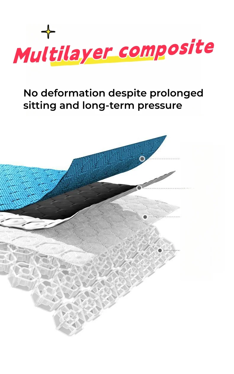 Summer ice silk gel breathable car seat cushion