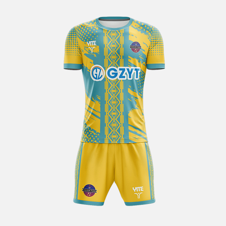 YITE | LZ24-027-Yellow And Green Soccer Uniforms