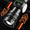 20W LED+COB High Power Flashlight Waterproof Zoomable Outdoor Bright Flashlight