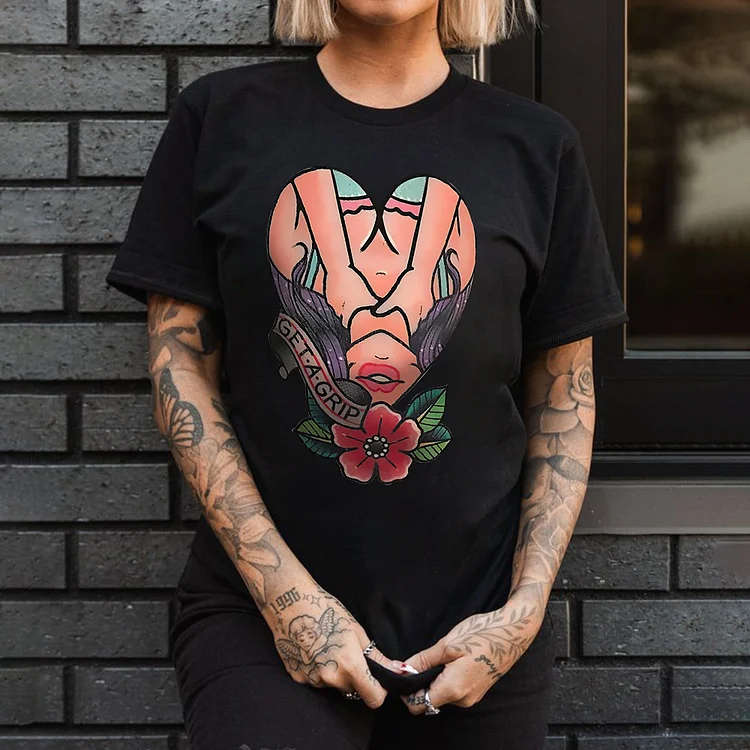Get A Grip Printed Women's T-shirt