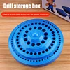 100 Holes Drill Bit Holder Round Shape 360 Degree Rotating for Drill Bit Storage