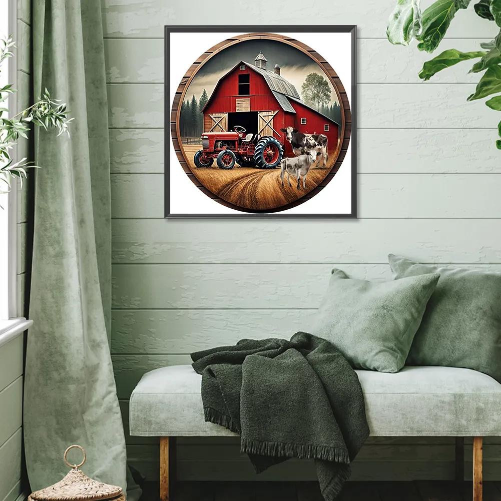 Diamond Painting - Full Square Drill - Farm Cow(Canvas|45*45cm)