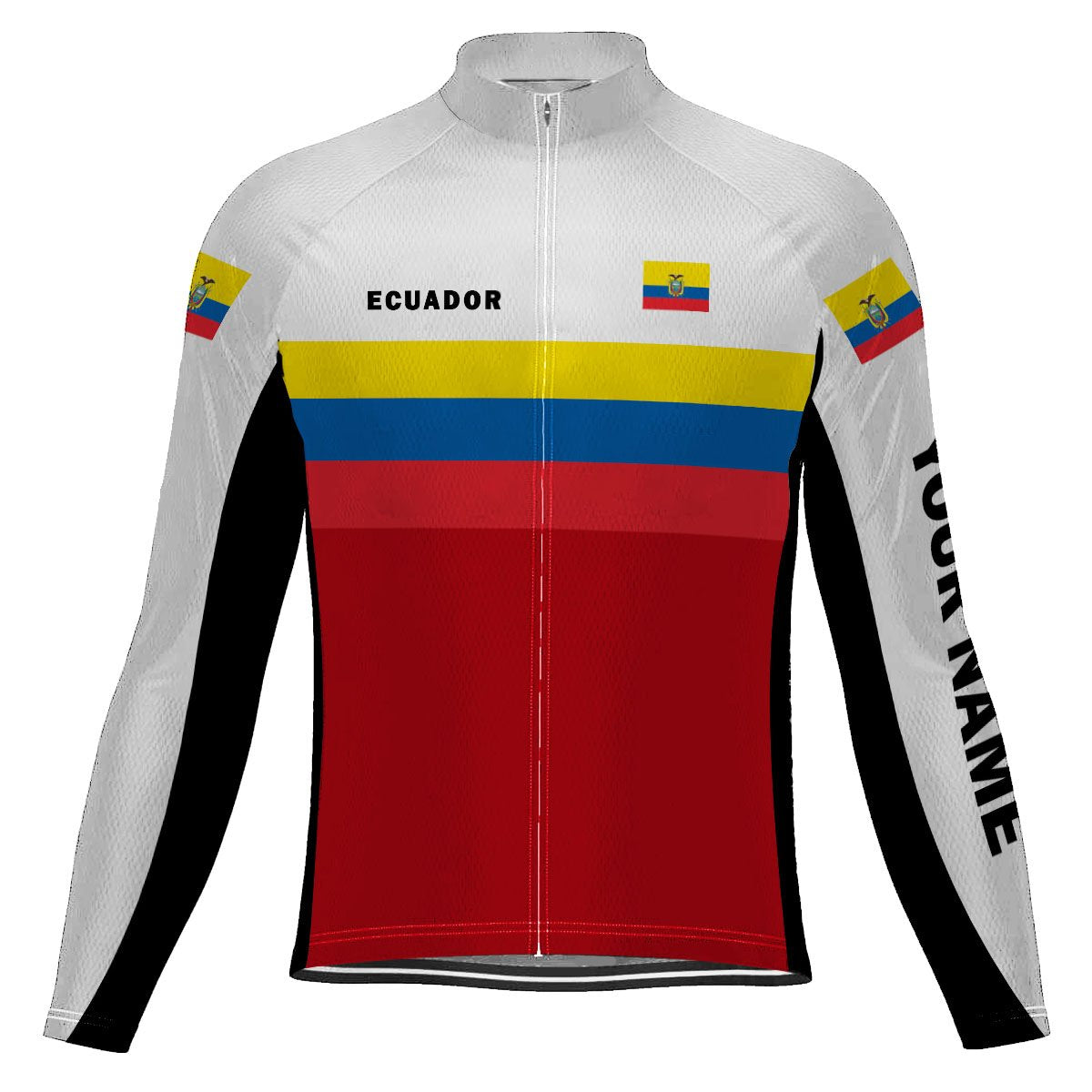 Customized Ecuador Long Sleeve Cycling Jersey for Men | captainssportss.com