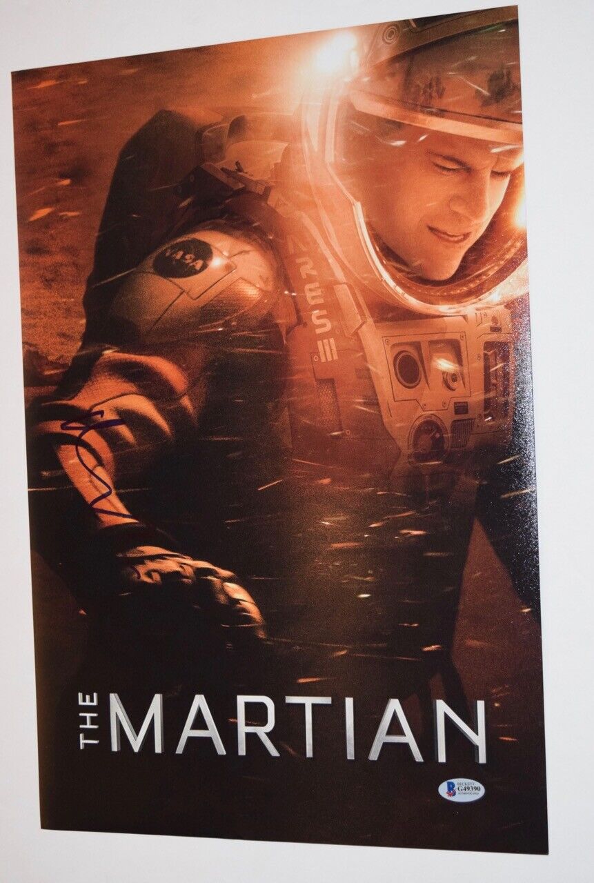 Matt Damon Signed Autograph 12x18 Photo Poster painting Poster THE MARTIAN Beckett BAS COA