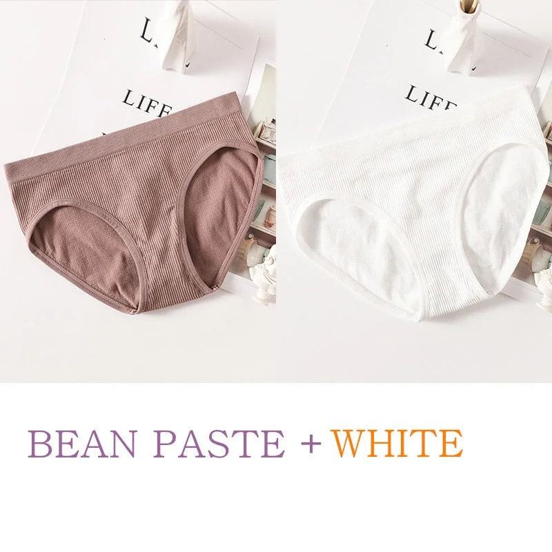 2PCS/Set Women Panties Bodyshaper Briefs Seamless Underwear Sexy Female Underpants Sexy Lingerie Ladies Comfort Cotton Panty M-L