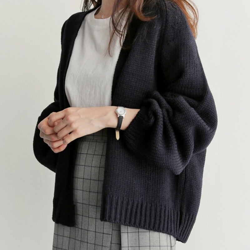 Women Loose Plus Size Knitted Cardigan