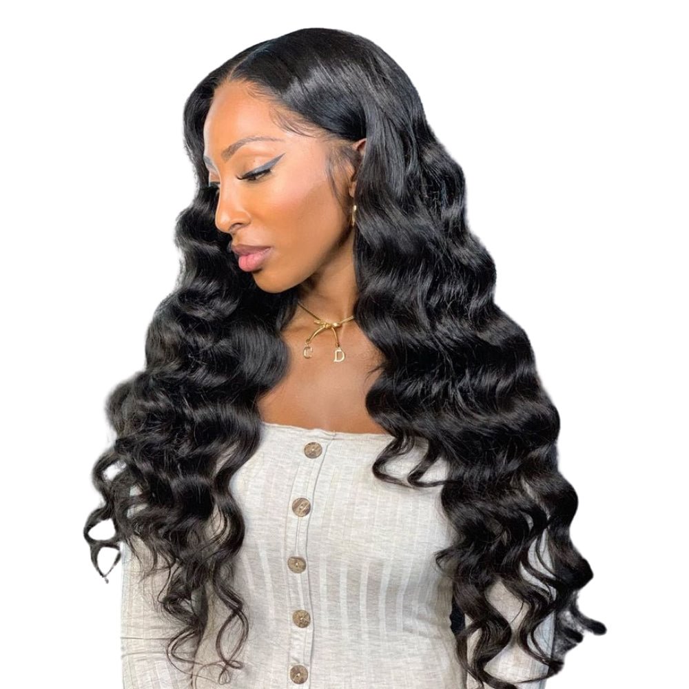 Aosun 13x4 Lace Frontal Wig Loose Wave Brazilian Human Hair Pre-Plucked Natural Hairline Front Lace Wigs Zaesvini