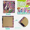 Mandala color&eacute; en forme de cheval licorne sp&eacute;ciale en forme de 5D bricolage, diamants partiels dots, kits d&rsquo;art en pierres pr&eacute;cieuses avec cadre, pein