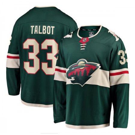 Men's Minnesota Wild #33 Cam Talbot Green Stitched Jersey NP5O