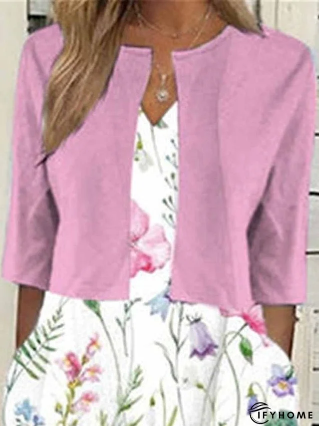 Two Piece Dress Set Casual Dress Print Dress Outdoor Daily Fashion Elegant Pocket Print Midi Dress V Neck Half Sleeve Floral Regular Fit Pink Blue Summer Spring S M L XL XXL for Women | IFYHOME