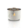 Volcano Humidifier Jellyfish Smoke Ring Aromatherapy Machine, Home Desktop Volcano Spray Simulated Flame Wood Grain Aromatherapy Humidifier
