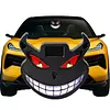 Demon Eye LED Car Window Warning Light Solar Panel Breathing Lamp