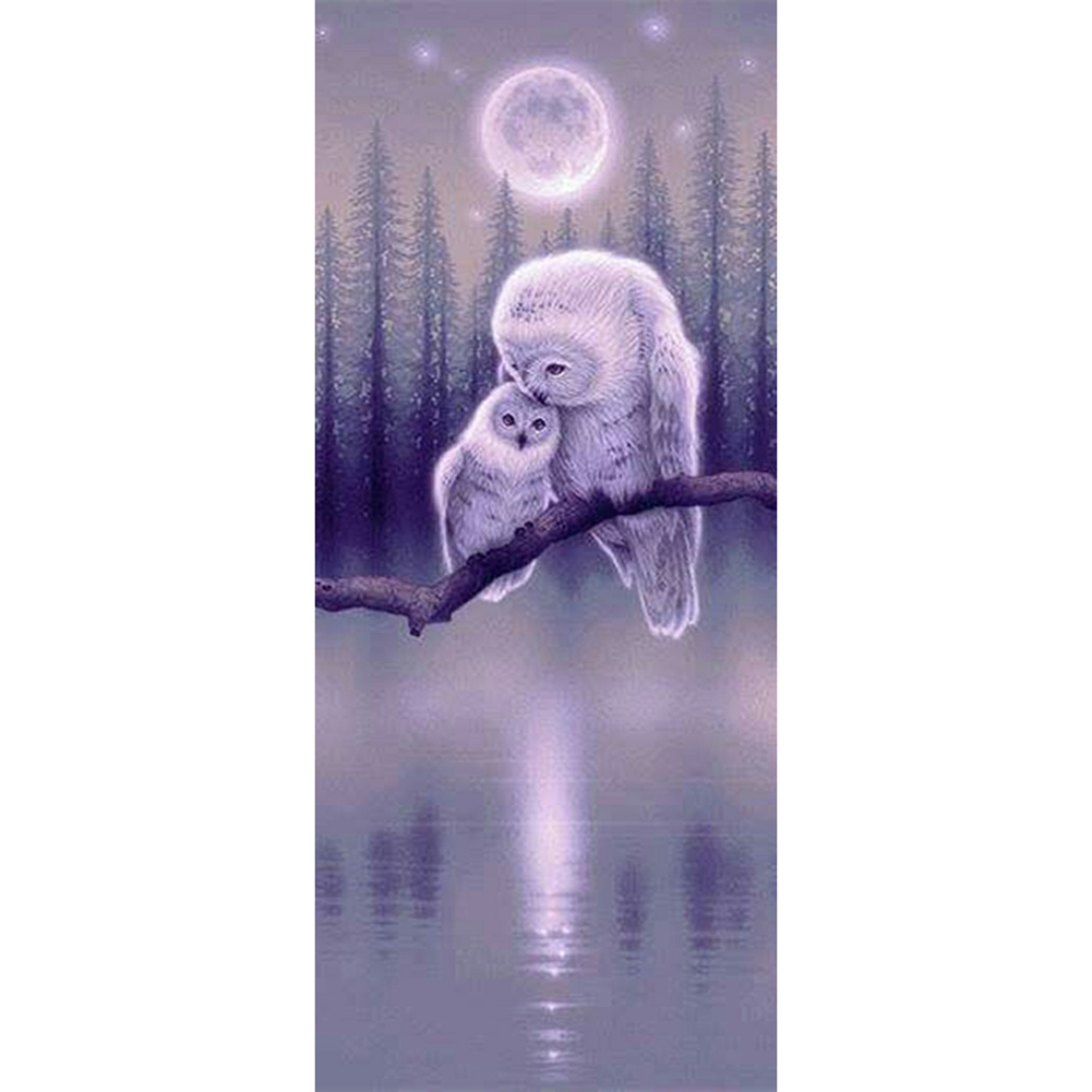 

Two Owls - Round Drill Diamond Painting - 50*110CM (Big Size), 501 Original