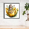 Diamond Painting-DIY Full Square Drill Yellow Cute Flower Fairy(35*35CM)